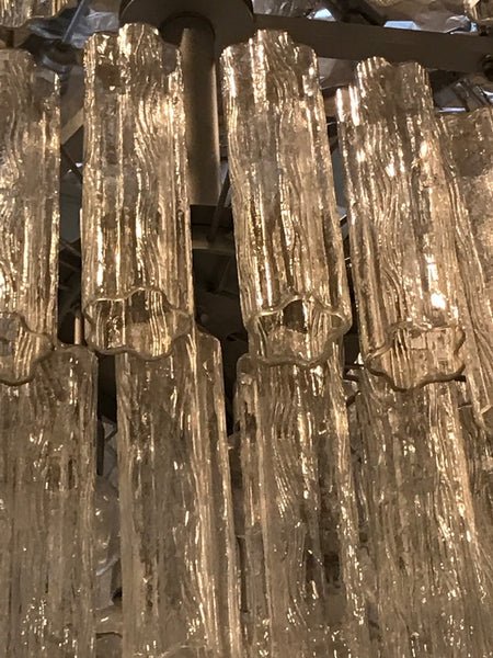 Modern Art Design 3/4/5/7 - Tier Hand - blown Glass Tiered Chandelier - 5 - Tier/D29.88"*H31.5"ClearWarm LightBlushlighting