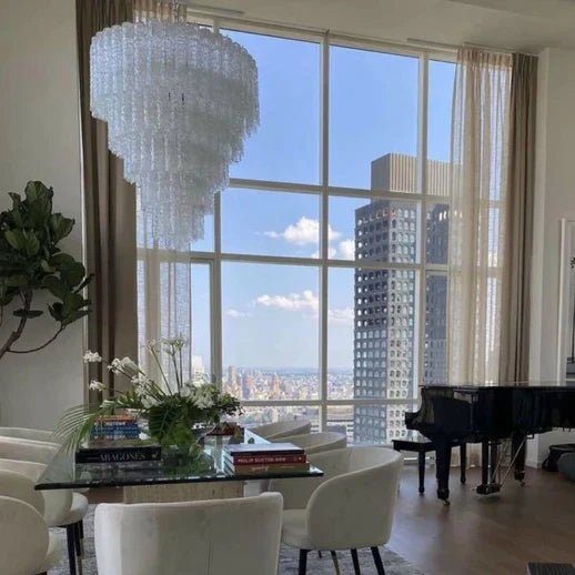 Modern Art Design 3/4/5/7 - Tier Hand - blown Glass Tiered Chandelier - Blushlighting