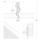 Modern Art Design Crystal Spiral Raindrop Chandelier - Blushlighting