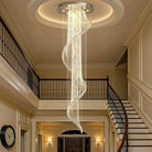 Modern Art Design Crystal Spiral Raindrop Chandelier - Blushlighting