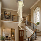 Modern Art Design Crystal Spiral Raindrop Chandelier - Blushlighting