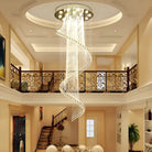 Modern Art Design Crystal Spiral Raindrop Chandelier - Blushlighting