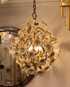 Modern Art Design Lily Ceramic Flower Chandelier for Low-ceiling-Blushlighting-Blushlighting