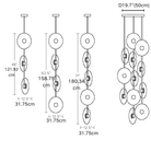 Modern Art Design Radiant Glass Chandelier - Single Pendant/3 Pieces/D12.5"*H48"BrassBlushlighting