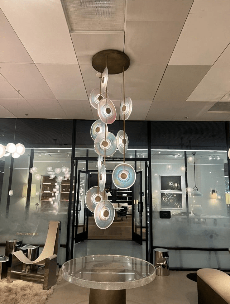 Modern Art Design Radiant Glass Chandelier - Single Pendant/3 Pieces/D12.5"*H48"BrassBlushlighting