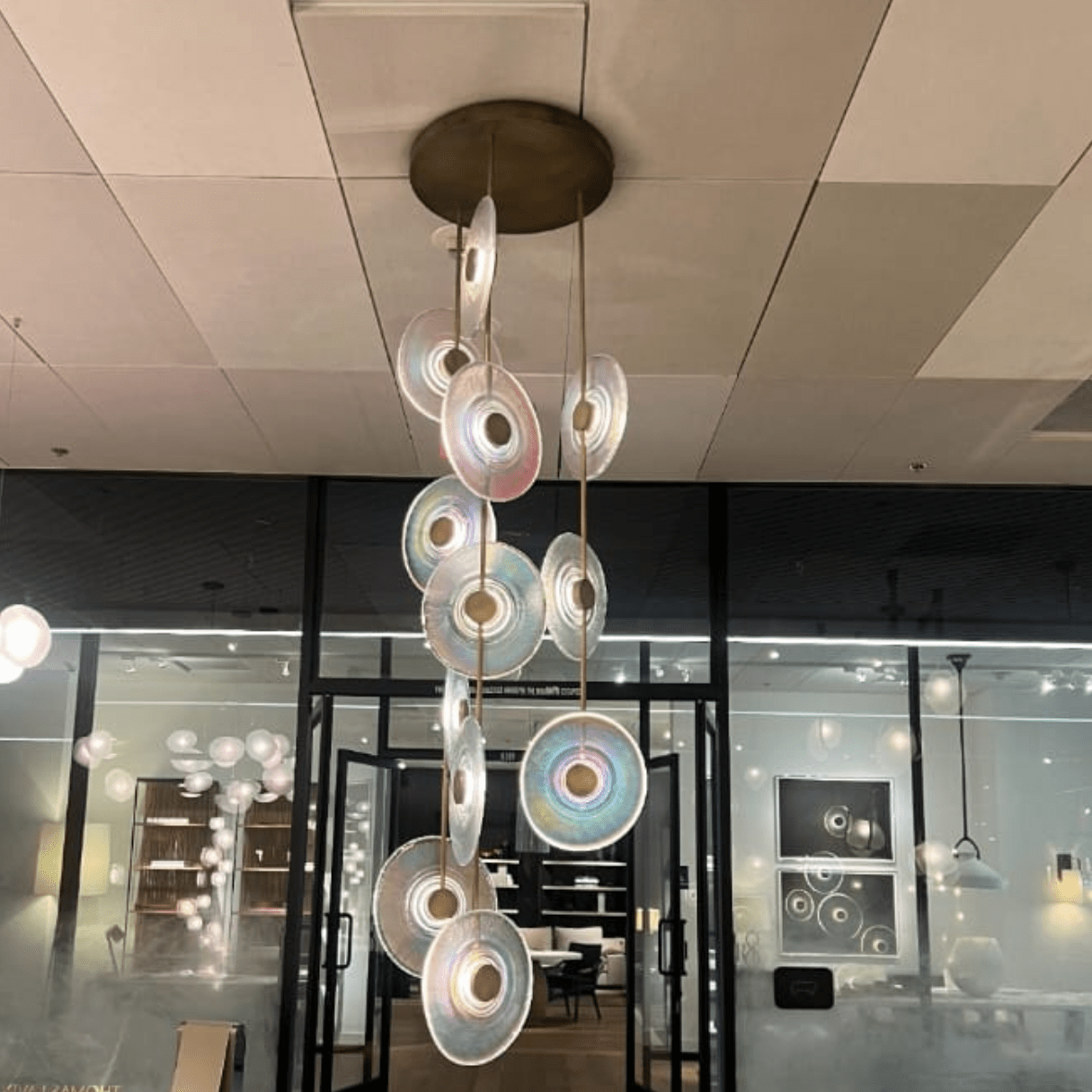 Modern Art Design Radiant Glass Chandelier - Single Pendant/3 Pieces/D12.5"*H48"BrassBlushlighting