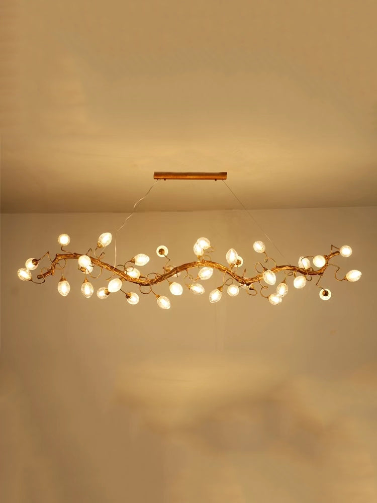 Modern Art Extra Large Branch Style Chandelier with Clear Bubble Glass Eggs for Dining Room and Living Room-Chandeliers-Blushlighting