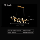 Modern Art Extra Large Branch Style Chandelier with Clear Bubble Glass Eggs for Dining Room and Living Room - 30 Lights: L68.9"*W16.5"*H17.7"Warm LightBlushlighting