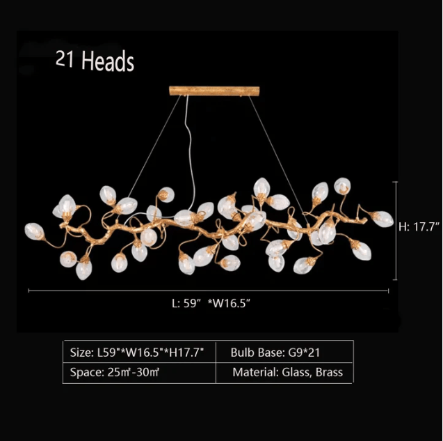 Modern Art Extra Large Branch Style Chandelier with Clear Bubble Glass Eggs for Dining Room and Living Room - 30 Lights: L68.9"*W16.5"*H17.7"Warm LightBlushlighting