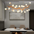 Modern Art Extra Large Branch Style Chandelier with Clear Bubble Glass Eggs for Dining Room and Living Room-Chandeliers-Blushlighting