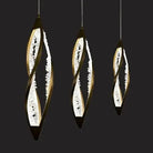 Modern Artistic DNA Twisted Leaf Natural Crystal Cluster Chandelier - D6.30"*H23.62"(D16cm*H60cm)Warm LightBlushlighting