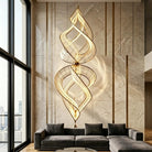 Modern Artistic Double Spiral Acrylic Chandelier for High Ceilings/Staircase/Foyer - D39.37"*H110.24"(D100cm*H280cm)/65kgWarm LightBlushlighting