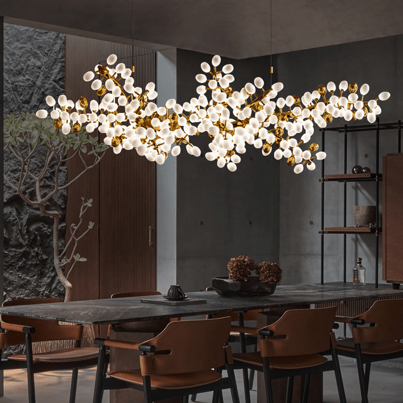 Modern Artistic Linear Elegant Grape Extra Large Chandelier - 70.9" LBlushlighting