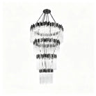 Modern Artistic Luxury Multi-layers Glam Glass Chandelier for High-Ceiling/Staircase/Foyer - 4 Layers/D40"*H95"SliverWarm LightBlushlighting
