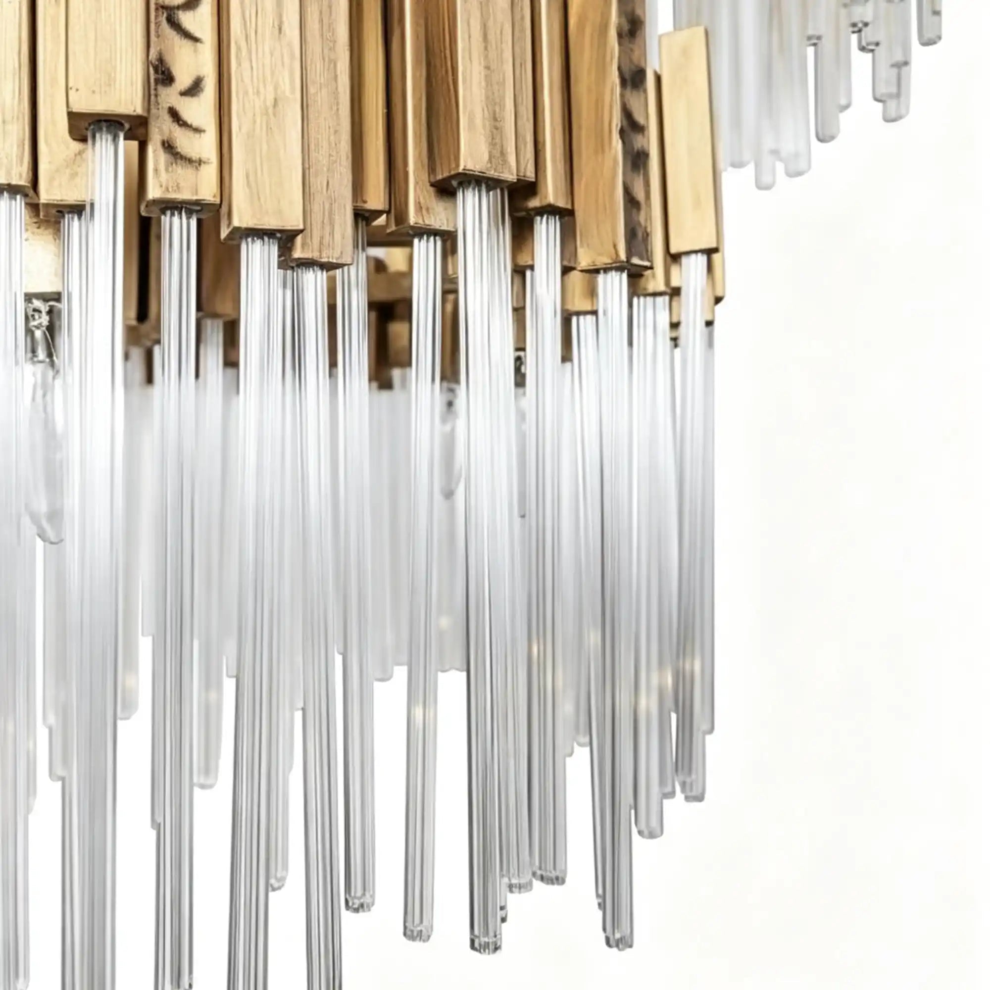 Modern Artistic Luxury Multi-layers Glam Glass Chandelier for High-Ceiling/Staircase/Foyer - 4 Layers/D40"*H95"BlackWarm LightBlushlighting