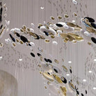 Modern Artistic Unique Golden Dragon Egg Pendant Ceiling Light Fixture for Staircase/ Sales Center/ Hotel - Blushlighting