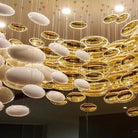 Modern Artistic Unique Golden Dragon Egg Pendant Ceiling Light Fixture for Staircase/ Sales Center/ Hotel - Blushlighting
