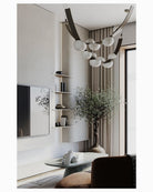 Modern Belt Alabaster Drops LED Chandelier - D74"*H47.2"/ Dia 188cm*H 120cmWarm LightBlushlighting