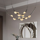 Modern Belt Alabaster Drops LED Chandelier - D74"*H47.2"/ Dia 188cm*H 120cmWarm LightBlushlighting