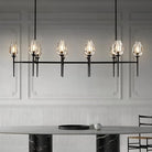 Modern Black Crystal Chandelier 6 Lights 42in Round K9 Tulip Pendant - Black - 42in - 6LightsBlushlighting