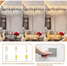 YUYI Modern Black Crystal Chandelier with 18 G9 Bulbs