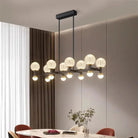 Modern Black Linear Dining Room Chandelier 12/16 Lights - 16 LightWarm White 3000KBlushlighting