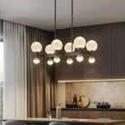Modern Black Linear Dining Room Chandelier 12/16 Lights - 12 LightWarm White 3000KBlushlighting
