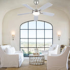 Modern Ceiling Fans with Lights 6 Speeds Reversible Dual Finish Wooden Blades 52" - Blushlighting