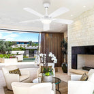 Modern Ceiling Fans with Lights 6 Speeds Reversible Dual Finish Wooden Blades 52" - Blushlighting