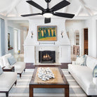 Modern Ceiling Fans with Lights 6 Speeds Reversible Dual Finish Wooden Blades 52" - Blushlighting