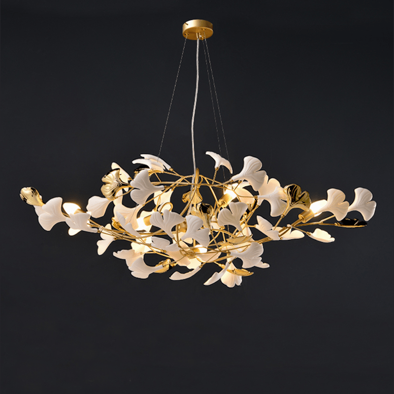Modern Ceramic Ginkgo Chandelier - 47.24" LBlushlighting