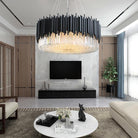 Modern Classic Black Crystal Round Chandelier 24"/ 32"/40" - W40" X H16"Blushlighting