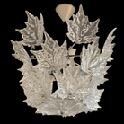 Modern Creative Clear Crystal Maple Leaf Chandelier for Living Room/Bedroom - 3 Tiers/D33.07''*H37.7''(D84cm*H96cm)Warm LightBlushlighting