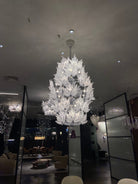 Modern Creative Clear Crystal Maple Leaf Chandelier for Living Room/Bedroom - 6 Tiers/D35.4"*H44.68"(D90cm*H113.5cm)Warm LightBlushlighting