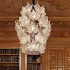 Modern Creative Clear Crystal Maple Leaf Chandelier for Living Room/Bedroom - 3 Tiers/D33.07''*H37.7''(D84cm*H96cm)Warm LightBlushlighting