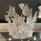 Modern Creative Clear Crystal Maple Leaf Chandelier for Living Room/Bedroom - 3 Tiers/D33.07''*H37.7''(D84cm*H96cm)Warm LightBlushlighting