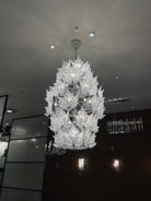 Modern Creative Clear Crystal Maple Leaf Chandelier for Living Room/Bedroom - 6 Tiers/D35.4"*H44.68"(D90cm*H113.5cm)Warm LightBlushlighting