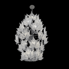 Modern Creative Clear Crystal Maple Leaf Chandelier for Living Room/Bedroom - 3 Tiers/D33.07''*H37.7''(D84cm*H96cm)Warm LightBlushlighting