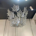 Modern Creative Clear Crystal Maple Leaf Chandelier for Living Room/Bedroom - 3 Tiers/D33.07''*H37.7''(D84cm*H96cm)Warm LightBlushlighting