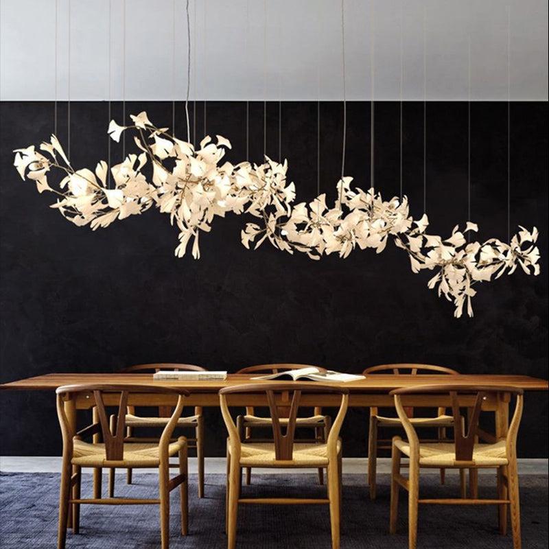 Modern Creative Ginkgo Linear Chandelier - 130.7" LBlushlighting