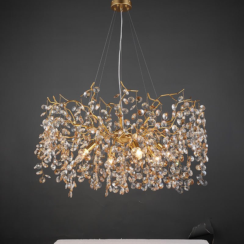 Modern Crystal Branch Chandelier for Foyer Entryway 1.5"D-Blushlighting-Blushlighting
