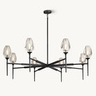 Modern Crystal Chandelier 10 Lights Brass 65in Gold Rectangle K9 Pendant Light - Brass - 10 Lights - RectangleBlushlighting