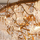 Modern Crystal Drop Brass Branch Chandelier-Blushlighting-Blushlighting