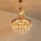 Modern Crystal Drop Brass Branch Chandelier-Blushlighting-Blushlighting