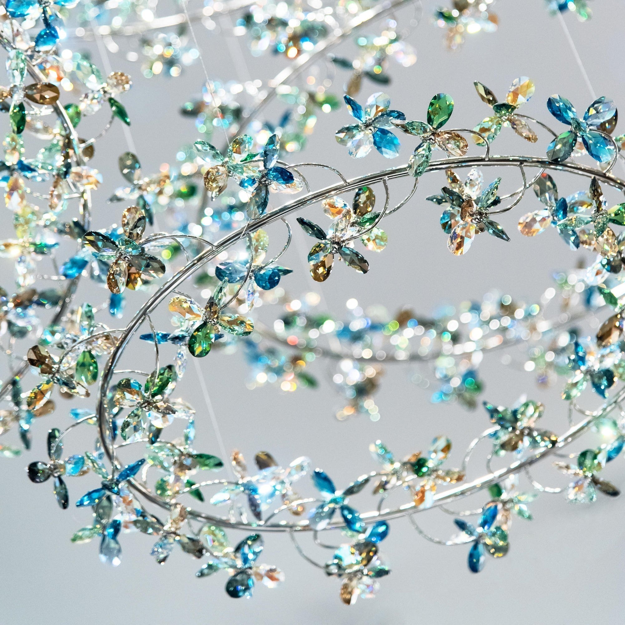 Modern Design Crystal Chandelier with Floral Crown Shape-Chandeliers-Blushlighting-Blushlighting