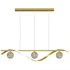Modern Dining Room Chandelier Concise Style Glass Ball Starlight Ceiling Lamp Luxury Bar Counter Light - L39.4"*H118.1"/2.1 kgGoldWhite LightBlushlighting