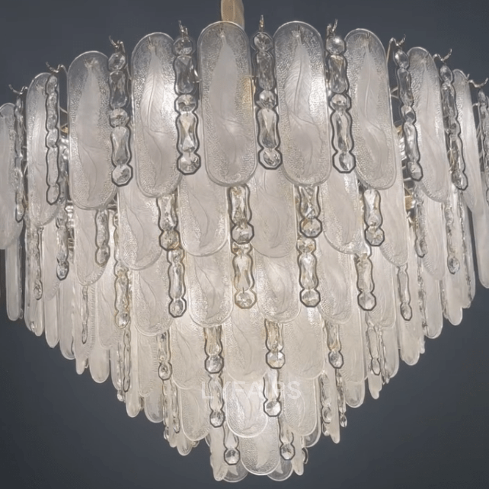 Modern Feather Crystal Chandelier in Chrome/Gold Finish for High/Low-ceiling - Wall LampGoldBlushlighting