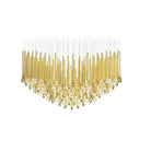 Modern Floating Long Gold Pendant Celing Chandelier for Living Room/High - ceiling - Without Canopy/L74.8"*W31.5"*H51.1"(L190cm*W80cm*130cm)Blushlighting