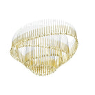 Modern Floating Long Gold Pendant Celing Chandelier for Living Room/High - ceiling - Without Canopy/L141.73"*W110.24"*H70.8"(L360cm*W280cm*H180cm)Blushlighting