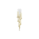 Modern Floating Long Gold Pendant Celing Chandelier for Living Room/High - ceiling - Without Canopy//D15.7"*H74.8"(D40cm*H190cm)Blushlighting